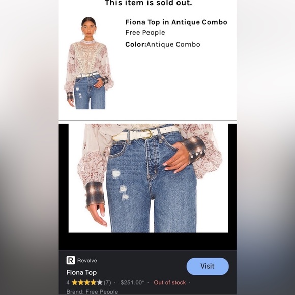 🦄UNICORN FIND🦄NWT Free People | Fiona Lace Peasant Blouse - Picture 13 of 14